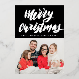 FÜGEN SIE IHR FOTO HINZU   Frohe Weihnachten Foli Folien Feiertagskarte