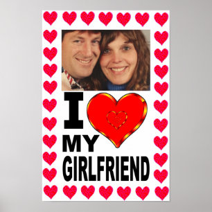 Fügen Sie Ihr Foto I Liebe Meine Freundin Poster