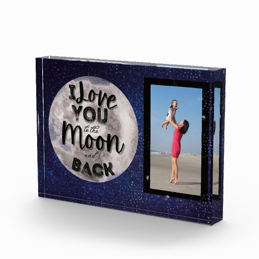 Fügen Sie Ihr Foto I Liebe Sie zum Mond und zurück (Rechts)