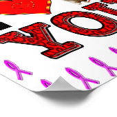 Fügen Sie Ihr Foto in der Liebe Sie Brustkrebs Rib Poster (Ecke)