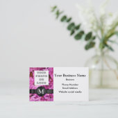 Fügen Sie Ihr Foto-Logo hübsche rosa Blume Visitenkarte (Stehend Vorderseite)