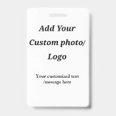 Fügen Sie Ihr Foto-Logo individuell Ihren Text mod Ausweis (Rückseite)