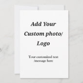 Fügen Sie Ihr Foto-Logo individuell Ihren Text mod Einladung (Vorderseite)