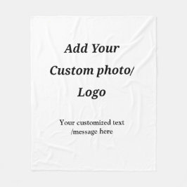 Fügen Sie Ihr Foto-Logo individuell Ihren Text mod Fleecedecke