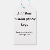 Fügen Sie Ihr Foto-Logo individuell Ihren Text mod Geschenkanhänger (Rückseite)