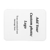 Fügen Sie Ihr Foto-Logo individuell Ihren Text mod Magnet (Horizontal)