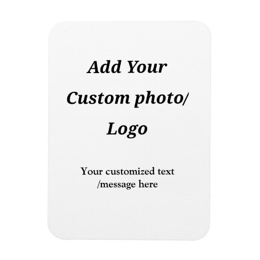 Fügen Sie Ihr Foto-Logo individuell Ihren Text mod Magnet (Vertikal)