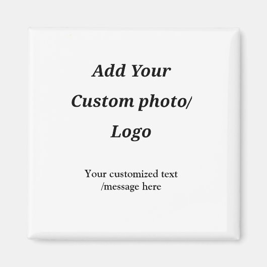Fügen Sie Ihr Foto-Logo individuell Ihren Text mod Magnet (Vorne)