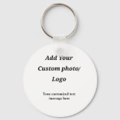 Fügen Sie Ihr Foto-Logo individuell Ihren Text mod Schlüsselanhänger (Rückseite)