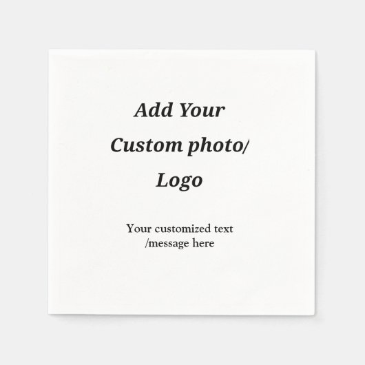 Fügen Sie Ihr Foto-Logo individuell Ihren Text mod Serviette (Vorderseite)
