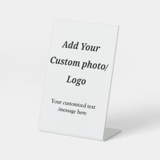 Fügen Sie Ihr Foto-Logo individuell Ihren Text mod Sockelschild (Vorderseite)