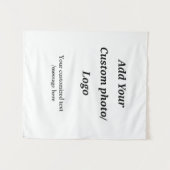 Fügen Sie Ihr Foto-Logo individuell Ihren Text mod Wandteppich (Vorderseite (Horizontal))