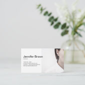 Fügen Sie Ihr Foto Minimal Einfach Influencer Whit Visitenkarte (Stehend Vorderseite)