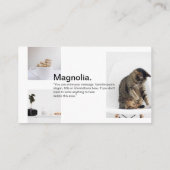 Fügen Sie Ihr Foto Minimal Einfach Influencer Whit Visitenkarte (Rückseite)