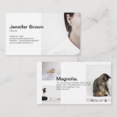 Fügen Sie Ihr Foto Minimal Einfach Influencer Whit Visitenkarte (Vorne/Hinten)