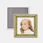 Fügen Sie Ihr FOTO mit eigenem Gold- und Schwarz-R Magnet (Vorderseite/Rückseite)