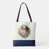 Fügen Sie Ihr Foto Mommy und Me farbenfrohe Blumen Tasche (Rückseite)