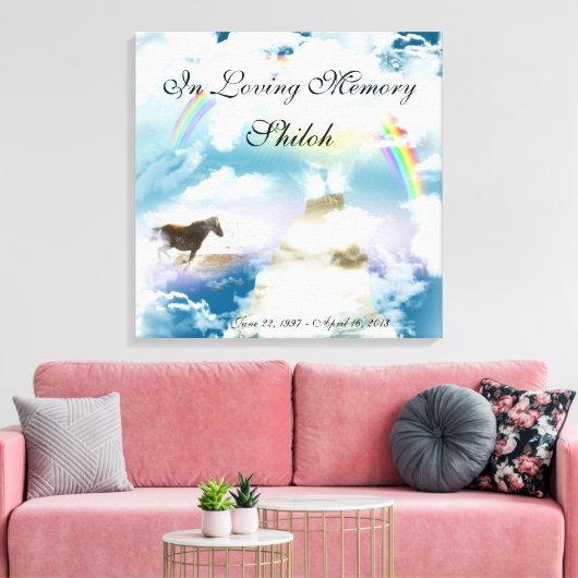 Fügen Sie Ihr Foto Pet Loss Beileid Leinwanddruck (Insitu (Wohnzimmer))