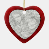 Fügen Sie Ihr Foto Red Textures Heart Ornament (Hinten)