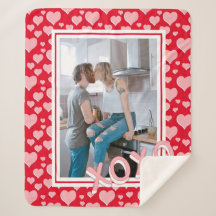 Fügen Sie Ihr Foto Romantische Rosa Herzen XOXO