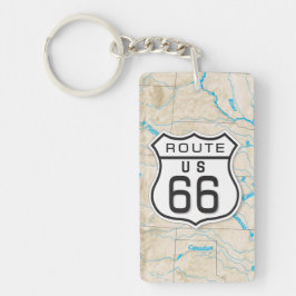 Fügen Sie Ihr Foto Rt 66 Acryl-Schlüsselanhänger h Schlüsselanhänger