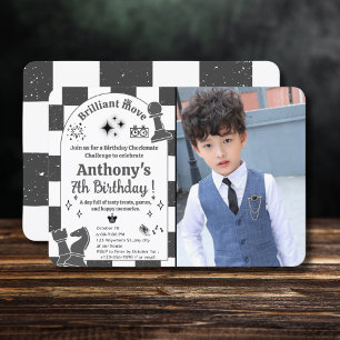 Fügen Sie Ihr Foto Schachturnier Geburtstag für Ju Einladung