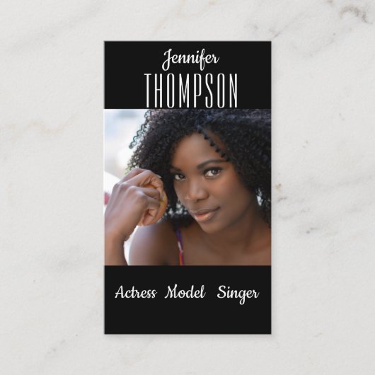 Fügen Sie Ihr Foto , Schauspielerin, Sängerin, Mod Visitenkarte (Vorderseite)