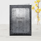 Fügen Sie Ihr Foto schwarz-gotische Rahmen hinzu Karte (Gelbe Blume)