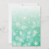 Fügen Sie Ihr Foto Snowflakes Vignette Edges Weihn Einladung (Rückseite)