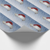 Fügen Sie Ihr Foto unter Santa Claus Hat hinzu Geschenkpapier (Ecke)