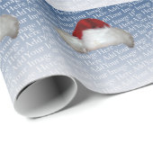 Fügen Sie Ihr Foto unter Santa Claus Hat hinzu Geschenkpapier (Rolleneckpunkt)