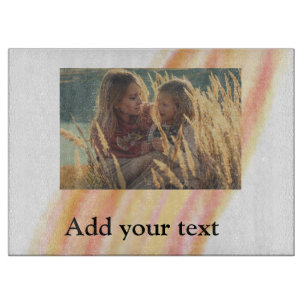 Fügen Sie Ihr Foto Weihnachten personalisiertes Wa Schneidebrett