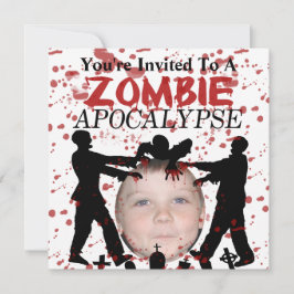 Fügen Sie Ihr Foto zu einer Zombie-Apokalypse-Inva Einladung