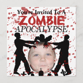 Fügen Sie Ihr Foto zu einer Zombie-Apokalypse-Inva Einladung