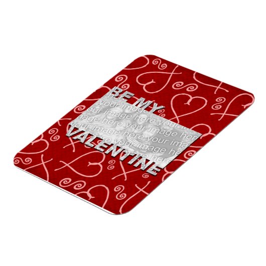 Fügen Sie Ihr Foto zu meinem Valentinrahmen hinzu  Magnet (Linke Seite)