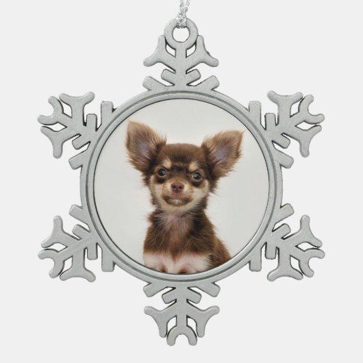 Fügen Sie Ihr Foto zu Snowflake Ornament hinzu (Vorderseite)