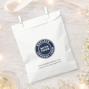 Fügen Sie Ihr Geschäft-Logo Unternehmenswebsite Cu Geschenktütchen