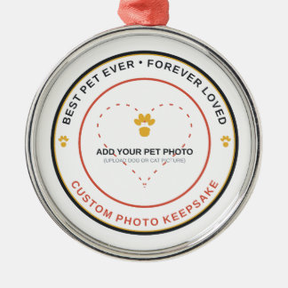Fügen Sie Ihr Haustierfoto Bestes Hund-Ever-Gedenk Ornament Aus Metall