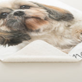 Fügen Sie Ihr Haustierportrait Shih Tzu Dog Person Sherpadecke (3/4)
