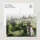 Fügen Sie Ihr Hochzeitsstift, Ihre Script-Liebe un Postkarte (Vorne/Hinten)