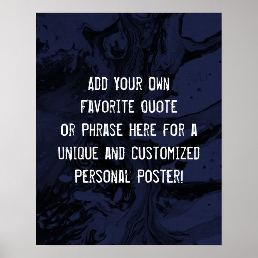Fügen Sie Ihr individuelles Angebot Schwarz- und N Poster (Vorne)