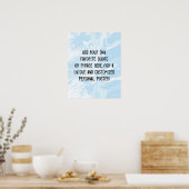 Fügen Sie Ihr individuelles Angebot White Marble B Poster (Küche)