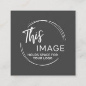 Fügen Sie Ihr individuelles Logo elegant, weiß auf Quadratische Visitenkarte (Vorderseite)