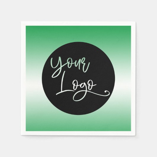 Fügen Sie Ihr individuelles Logo hinzu. Hellgrün u Serviette (Vorderseite)