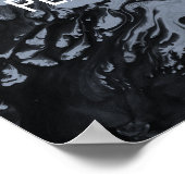 Fügen Sie Ihr individuelles Zitat schwarz Marmor a Poster (Ecke)