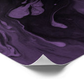 Fügen Sie Ihr individuelles Zitat schwarz Marmor,  Poster (Ecke)