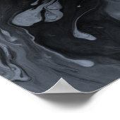 Fügen Sie Ihr individuelles Zitat schwarz Marmor,  Poster (Ecke)