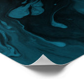 Fügen Sie Ihr individuelles Zitat schwarz Marmor,  Poster (Ecke)