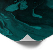 Fügen Sie Ihr individuelles Zitat schwarze Marmorb Poster (Ecke)