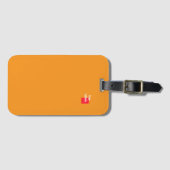 Fügen Sie Ihr Initial Orange hinzu Gepäckanhänger (Vorderseite (Horizontal))